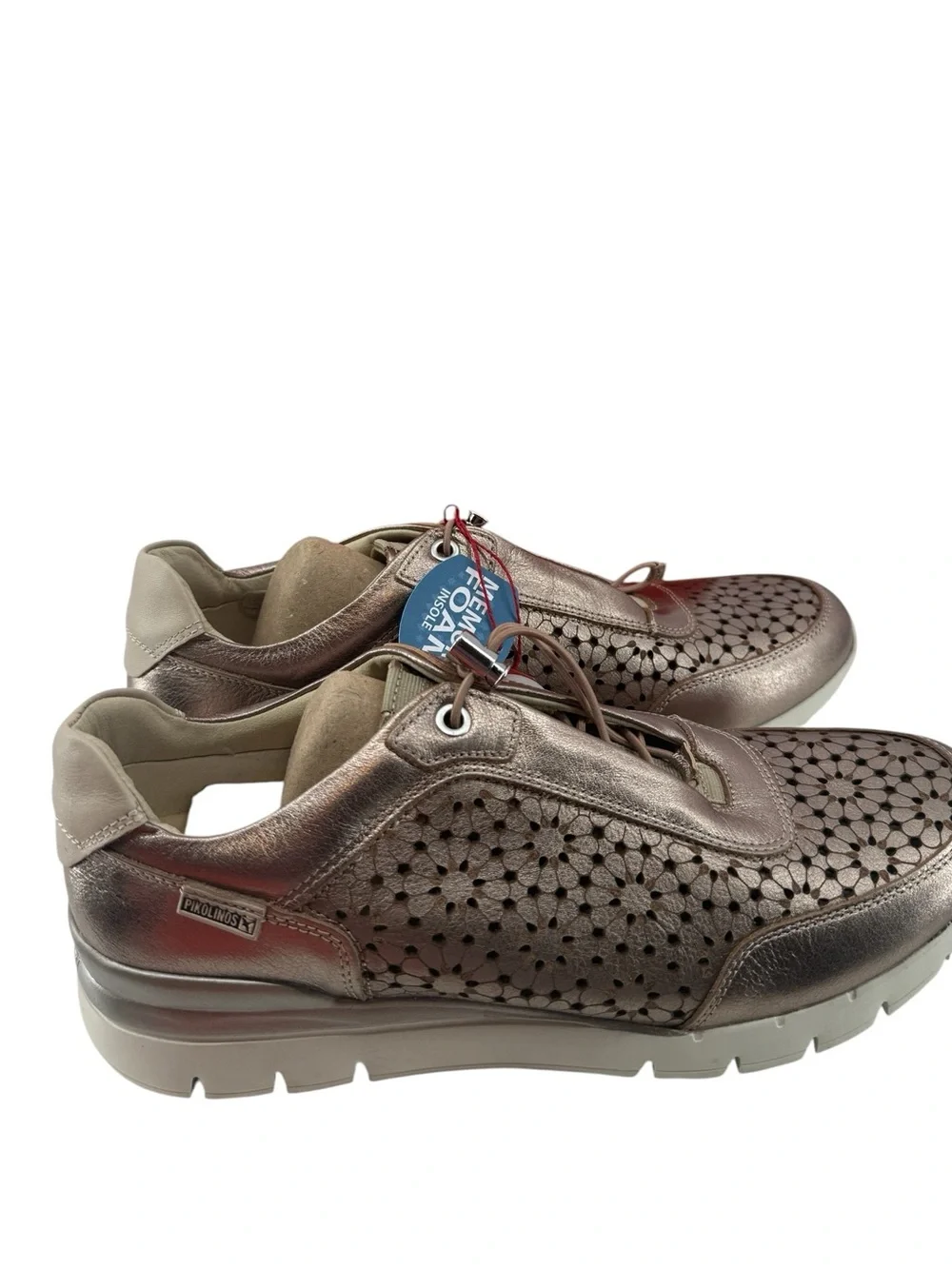 Pikolinos Cantabria W4R Perforated Leather Sneakers in Stone EUR 42 US 11.5 NIB